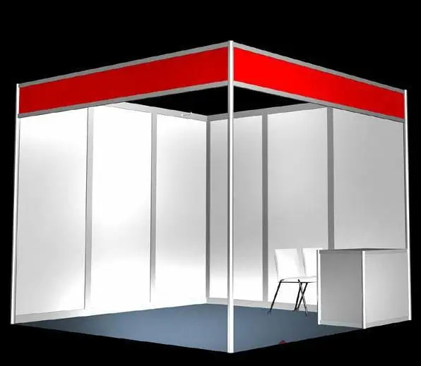 3x3 алюминиевая Экструзионная стандартная модульная разделительная оболочка схема для торговой выставки выставочный стенд