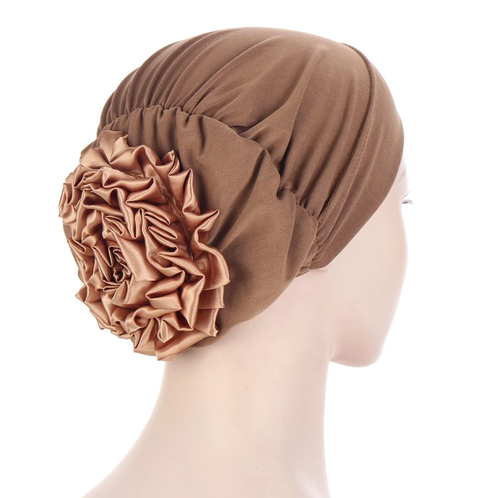 wholesale satin hair turban hat turban hijab cap headwraps for women