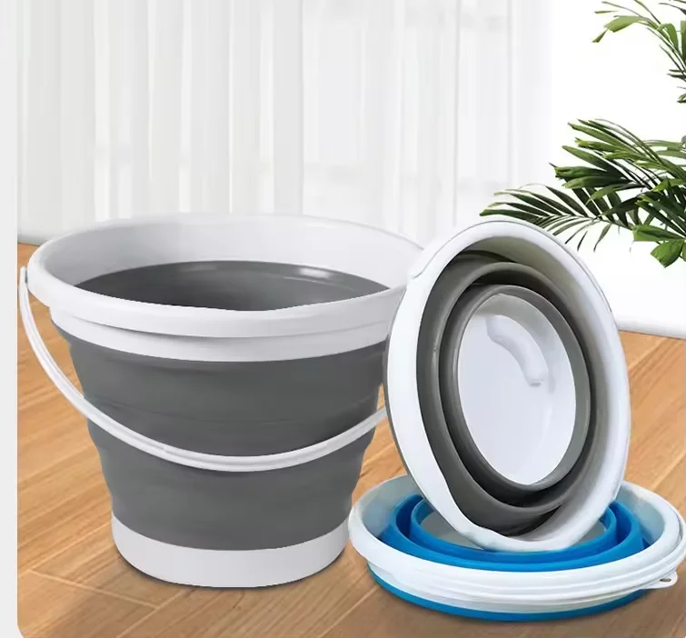 Foldable Silicone Basket Storage Plastic Portable Car Wash Buckets Beach Bucket Plastic Bucket