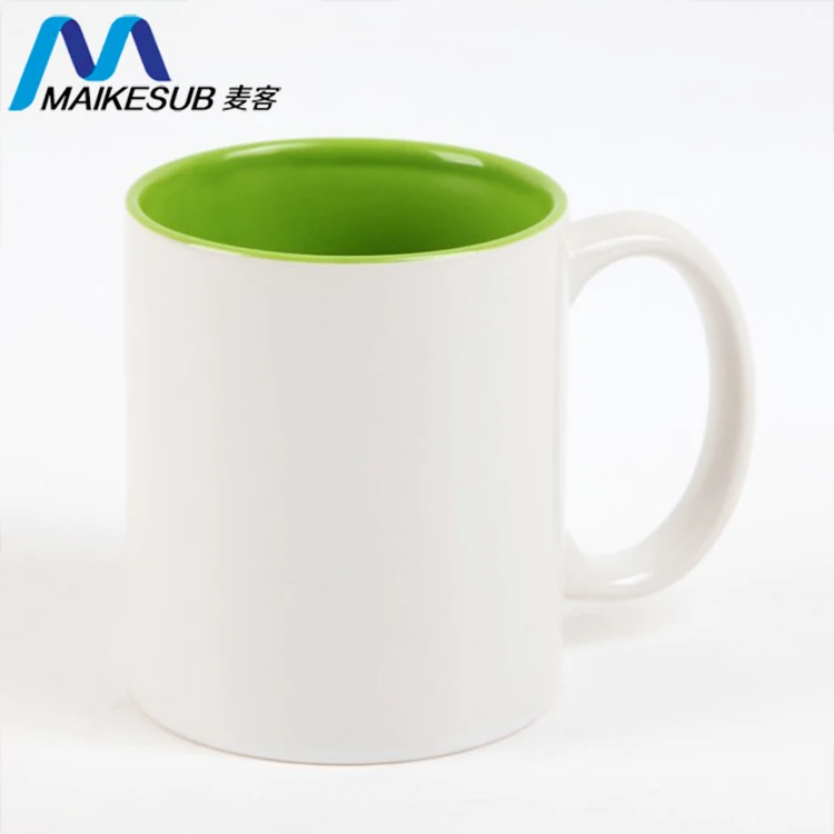 Print logo sublimation blank color inside coffee mug