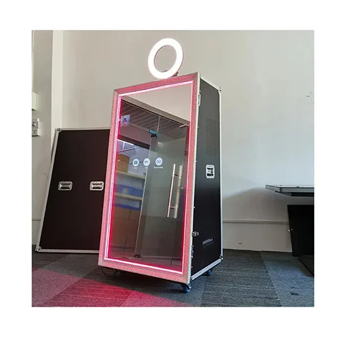 2024 Digital Mirror Booth Hot Sale Circle Mirror Photo Booth for Wedding & Events Compatible with Cameras iPads SLR Smartphones