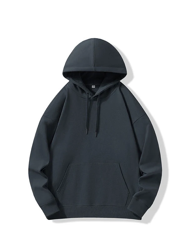 Unisex Solid Basic Oversized Hoodies Loose Sweatshirt Long Sleeve Kangaroo Pocket Drop Shoulder Pullovers Top Sweaters