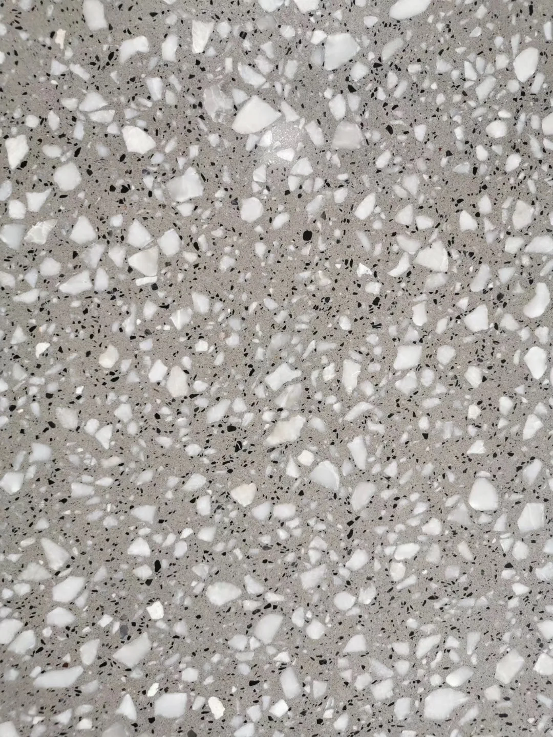 White black dots grey floor terrazzo tiles 30x30