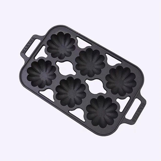 Cast iron 6-hole pumpkin cake DIY mold uncoated non-stick New oven baking preform mold