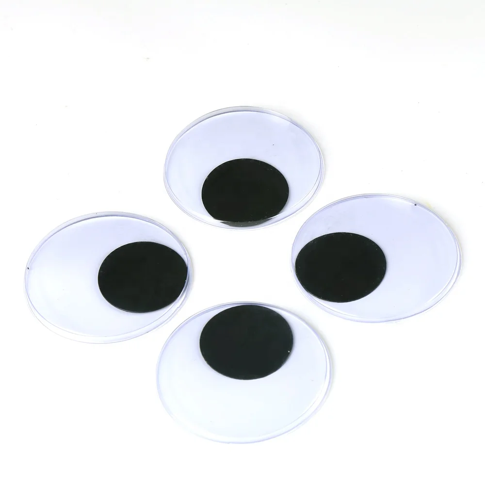 Self-Adhesive Googly Wiggle Doll Eyes Round Wobbly Sticker Eyes For DIY Craft Toys