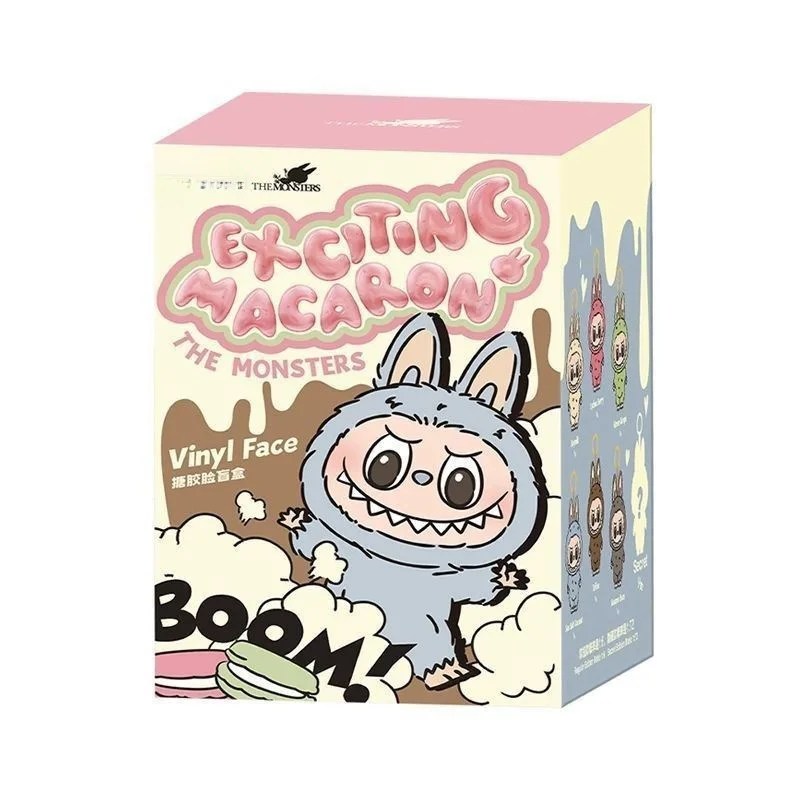 POOPMART LABUBU 100% Original Exciting Macaron Bubble Vinyl Face Series Mystery Blind Box For Collection Gift
