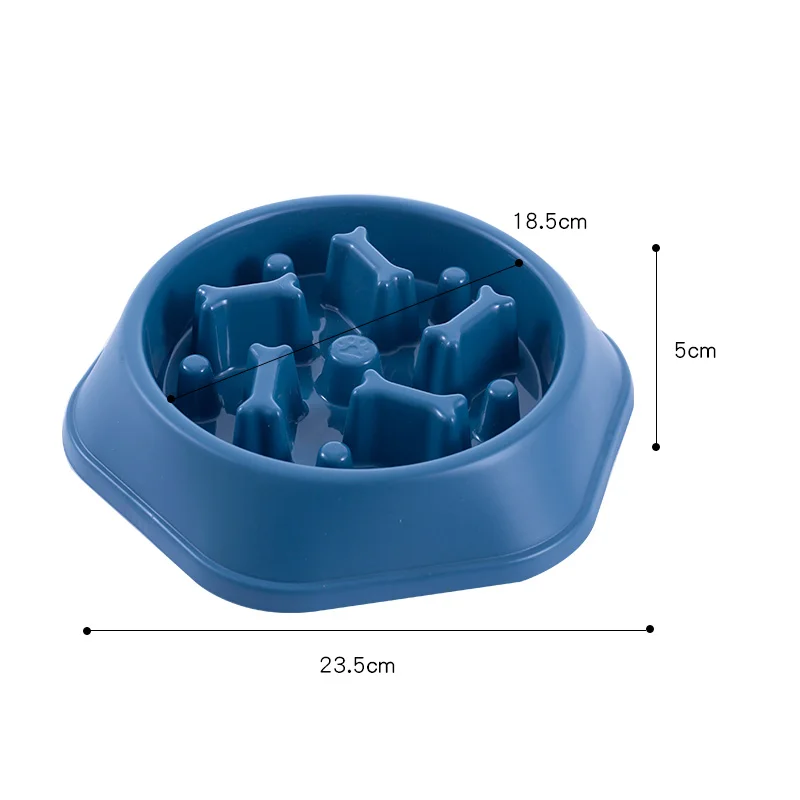 Low price Pet Bowl Bone Shaped Anti-choking Slow Food Dog Bowl Plastic Pet Supplies