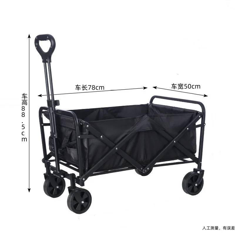 Wholesales 4 wheel foldable portable Picnic Beach trolley carts Camping Metal Garden Hand Trolley Carts Shopping Trolley