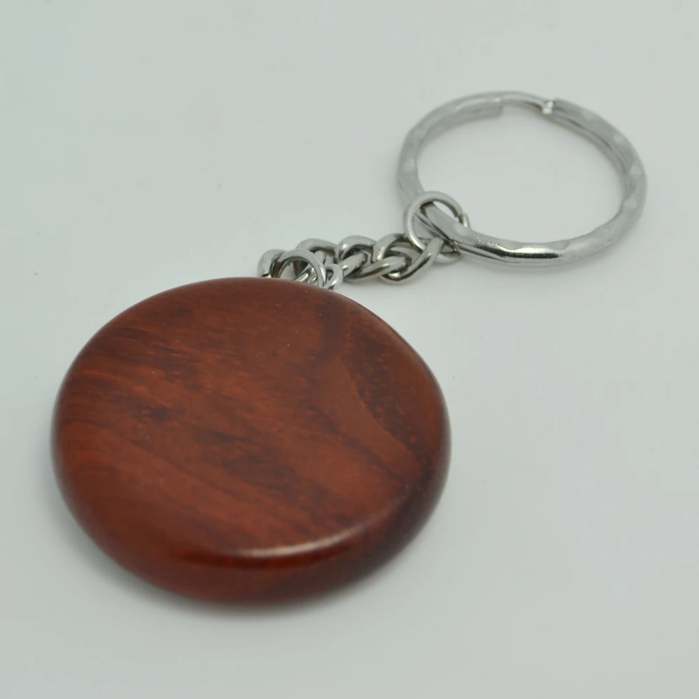 Novelty Real Wood Craft Keychain with Engraved Logo Promotional Keychains & Carabiners
