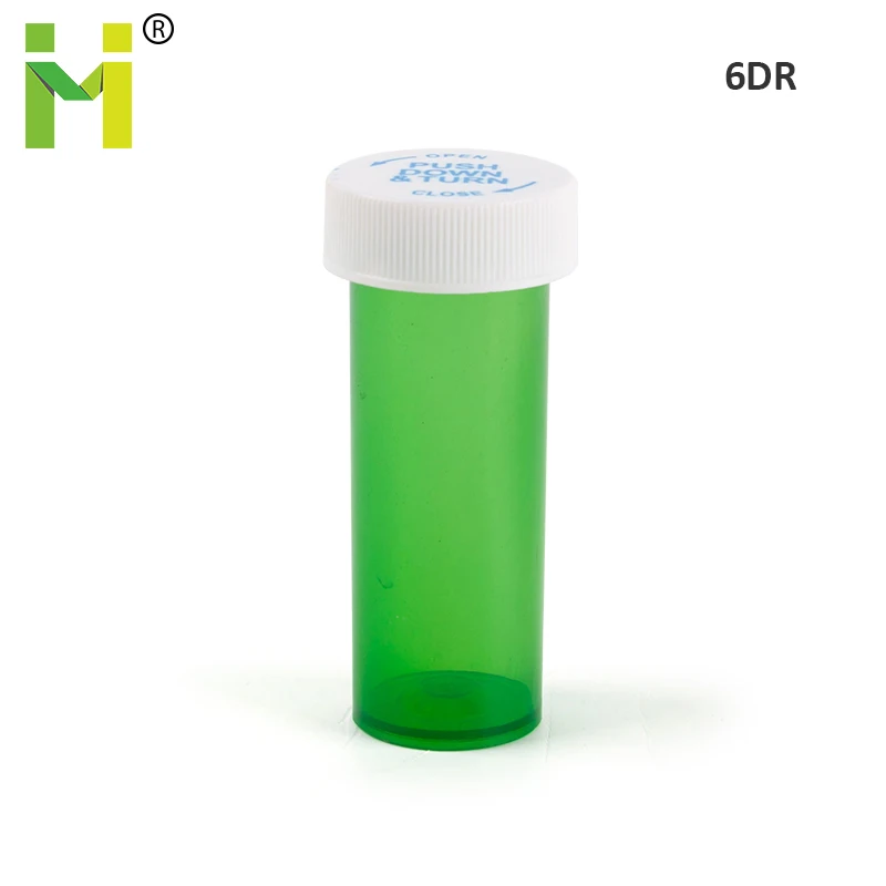 Clear plastic medical pill packaging vials medical container