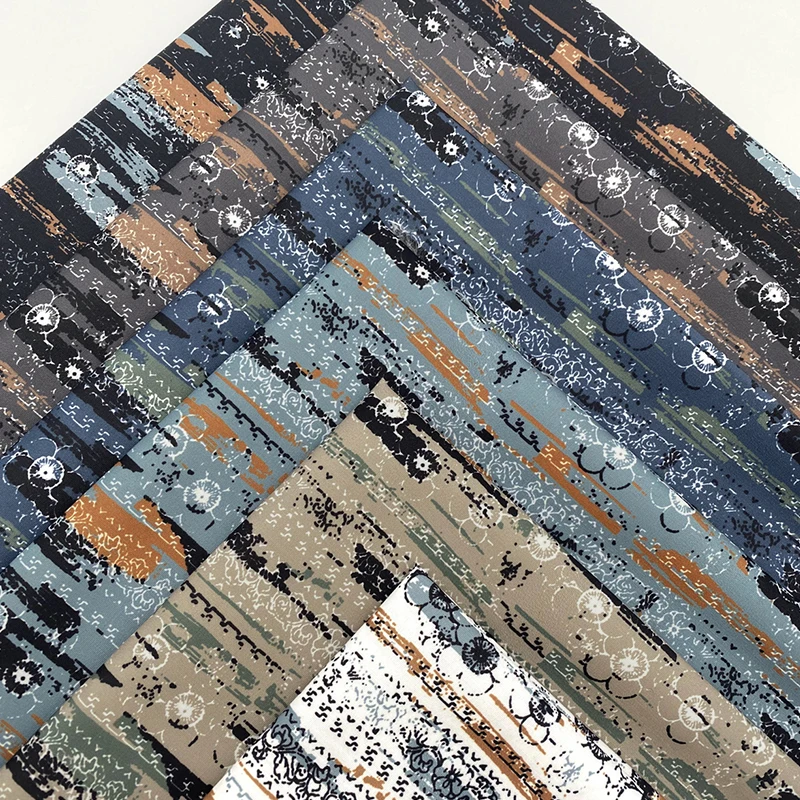 Skygen fabrics wholesale stripe 100 cotton custom clothes  printing materials for men women kids garment