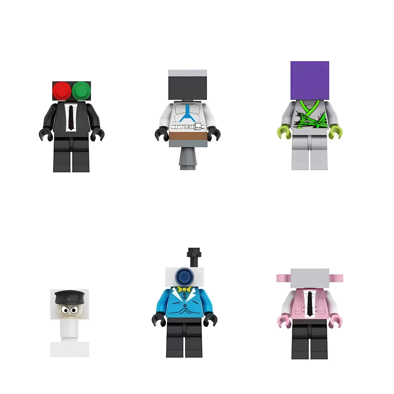 2024 Building Block Figures Mini Brick Characters DIY Construction Toys Compatible with Leading Brands TV People Audio Person