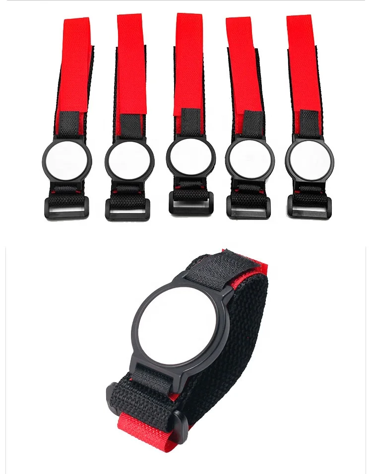 CMRFID 125Khz/13.56Mhz custom RFID IC ID active tag tickets Wrist Bands Nfc Stretch Bracelet Rfid woven nylon Wristband