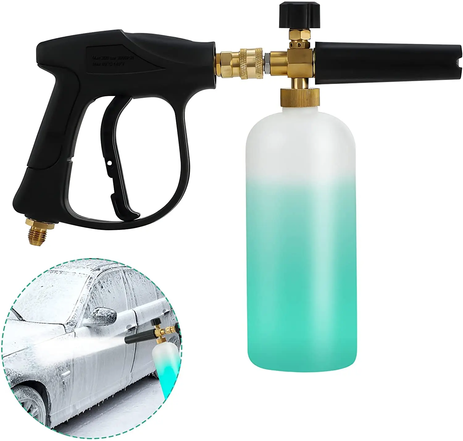 clear foam cannon Washing Gun Adjustable High Pressure Washer Gun Water Jet Car Cleaning Kit Washing Water Sprayer