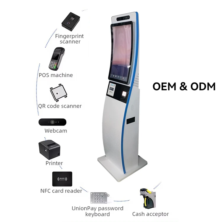 self ordering kiosk terminal in restaurant table stand ordering kiosk reading qr code android kiosk tablet
