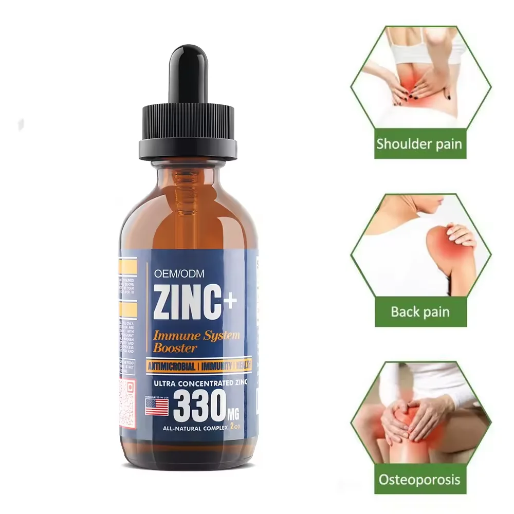 OEM/ODM Wholesale Dietary Supplement Zinc Vitamin C Immune Support  Immune Support & Immunity Boost Zinc Liquid Drops