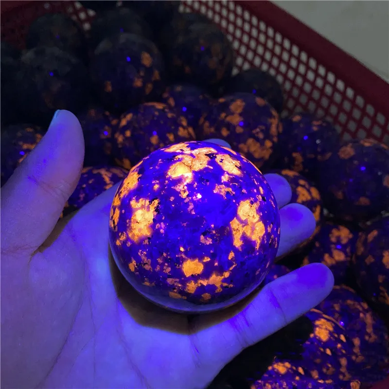 100% Natural  Chakra Healing stones high quality yooperlite palm stone crystal wand point sphere for fengshui