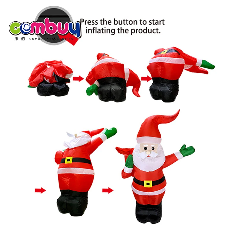 Remote control musical sliding rotating inflatable toys rc santa claus car