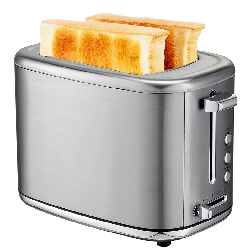 Anbolife Toaster 2 Slice Toaster with Wide Slots & Removable Crumb Tray Toasters with 7 Shade Settings Bagel, Cancel, Defrost