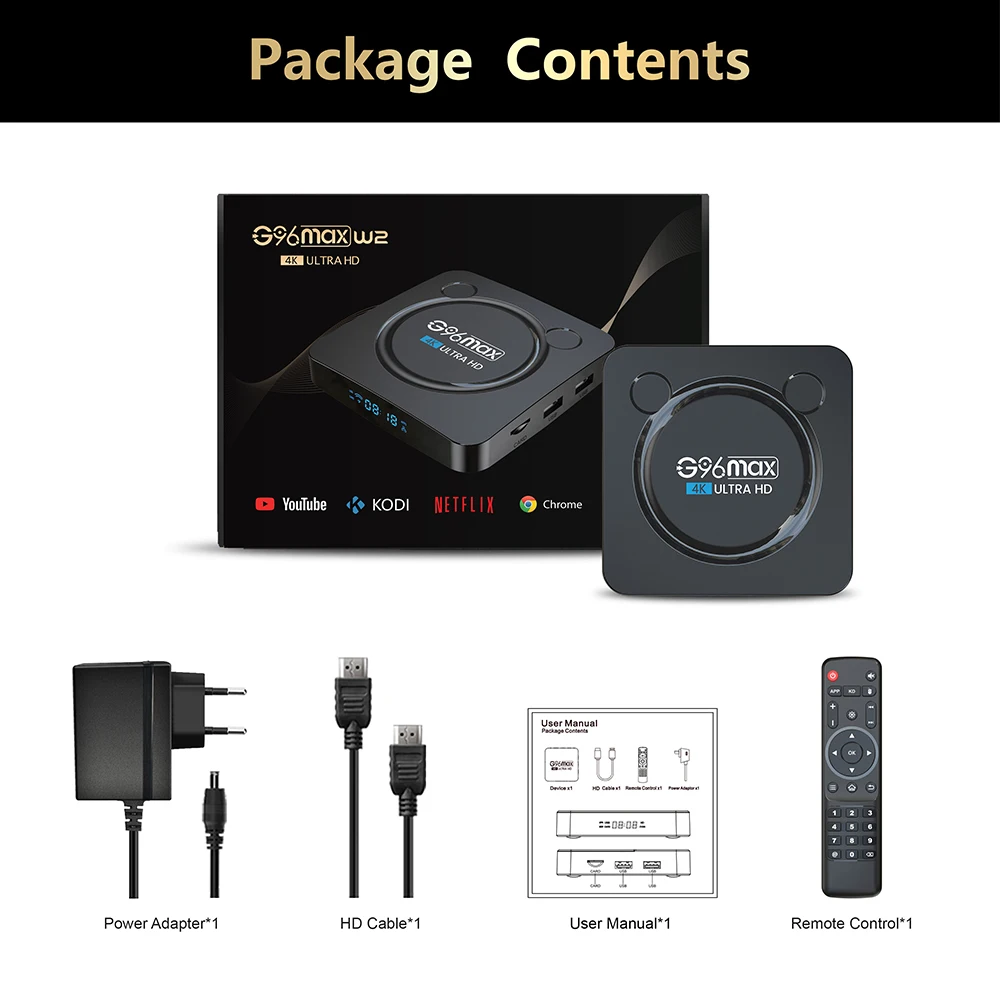 G96 MAX S905W2 4G 32G TV Box android 11 Dual WIFI Smart set top box 2.4g+5g media player G96MAX new model