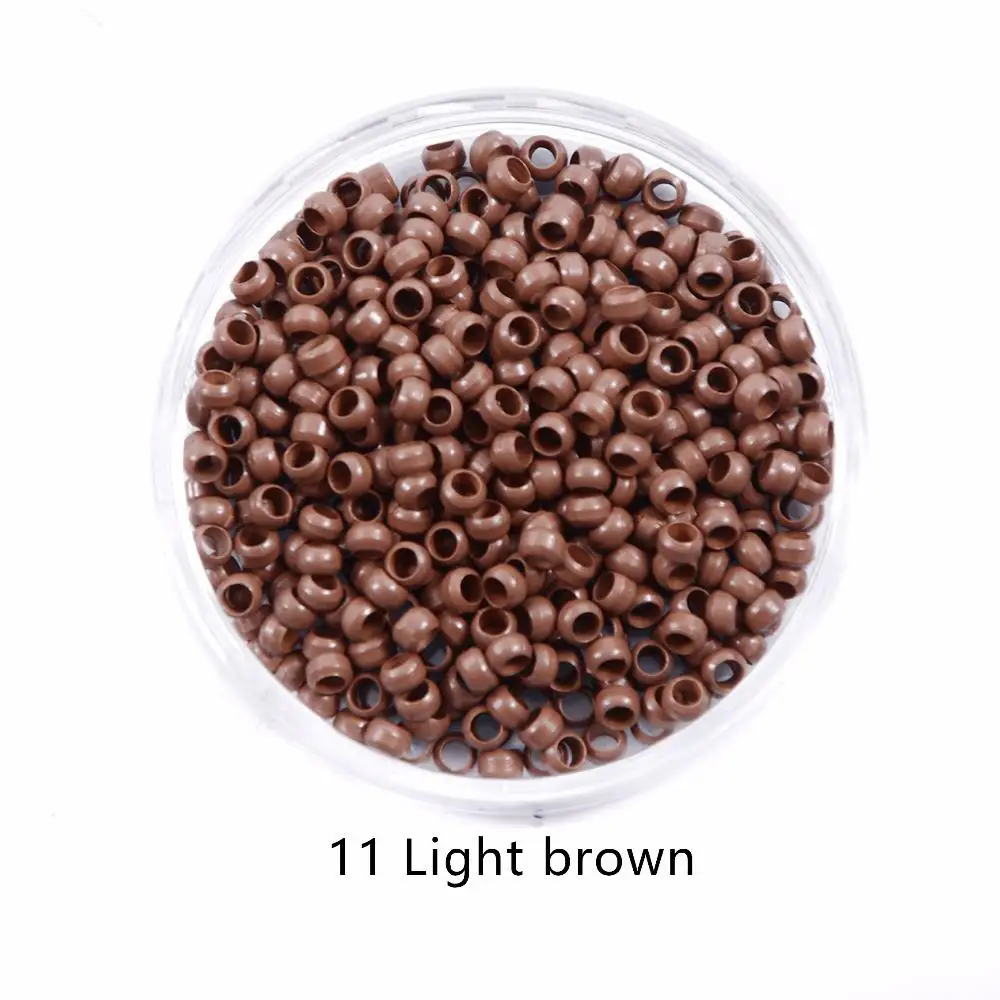 1000 PCS 2.5 mm Copper Nano Rings For Hair Extension  2.5*1.5*2.0 mm Nano Rings Beads for Hair Extension 7 Colors Optional