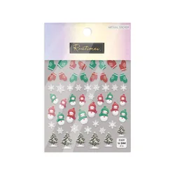 Free Shipping Christmas Relief Nail Decal Fairytale Adhesive Wraps Nail Stickers Decoration Animal Cartoon Nail Art For Girls