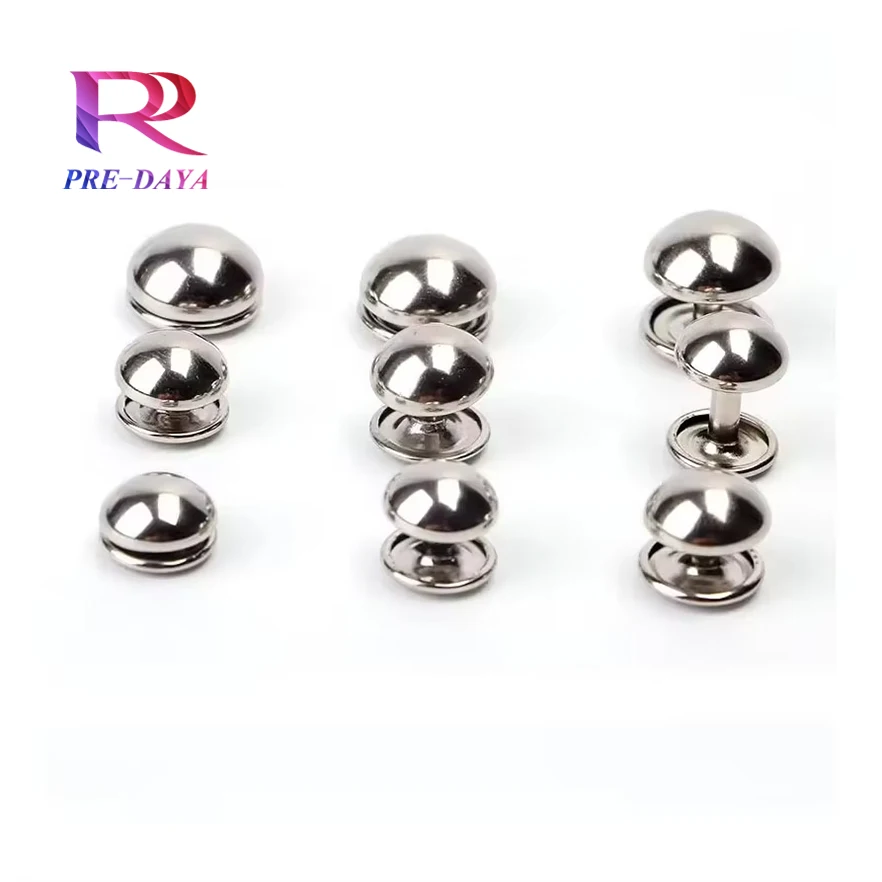 9*8mm Mushroom rivet hand bag metal accessory double face rivet stainless steel