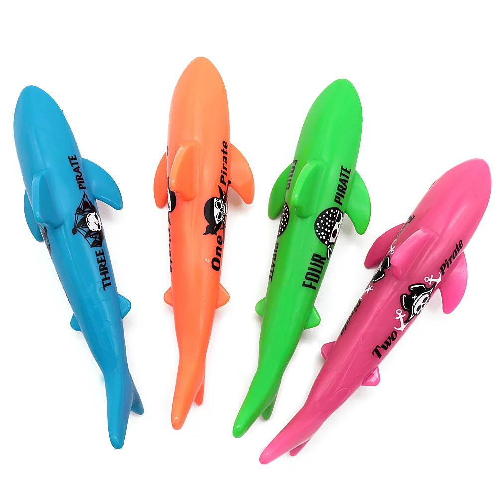2023 summer kids pool swimming toys diving torpedo water toy dive toy pirate shark fish set