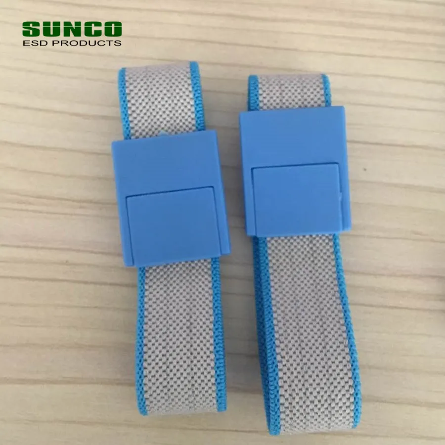 Blue adjustable ESD Anti-allergic Bracelet anti static Wrist Strap