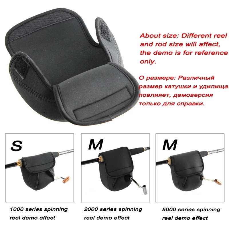 OEM ODM Neoprene Fishing Bag Wheel Protective Cover Bolsos De Pesca Storage Pouch Sac Peche Soft Reel