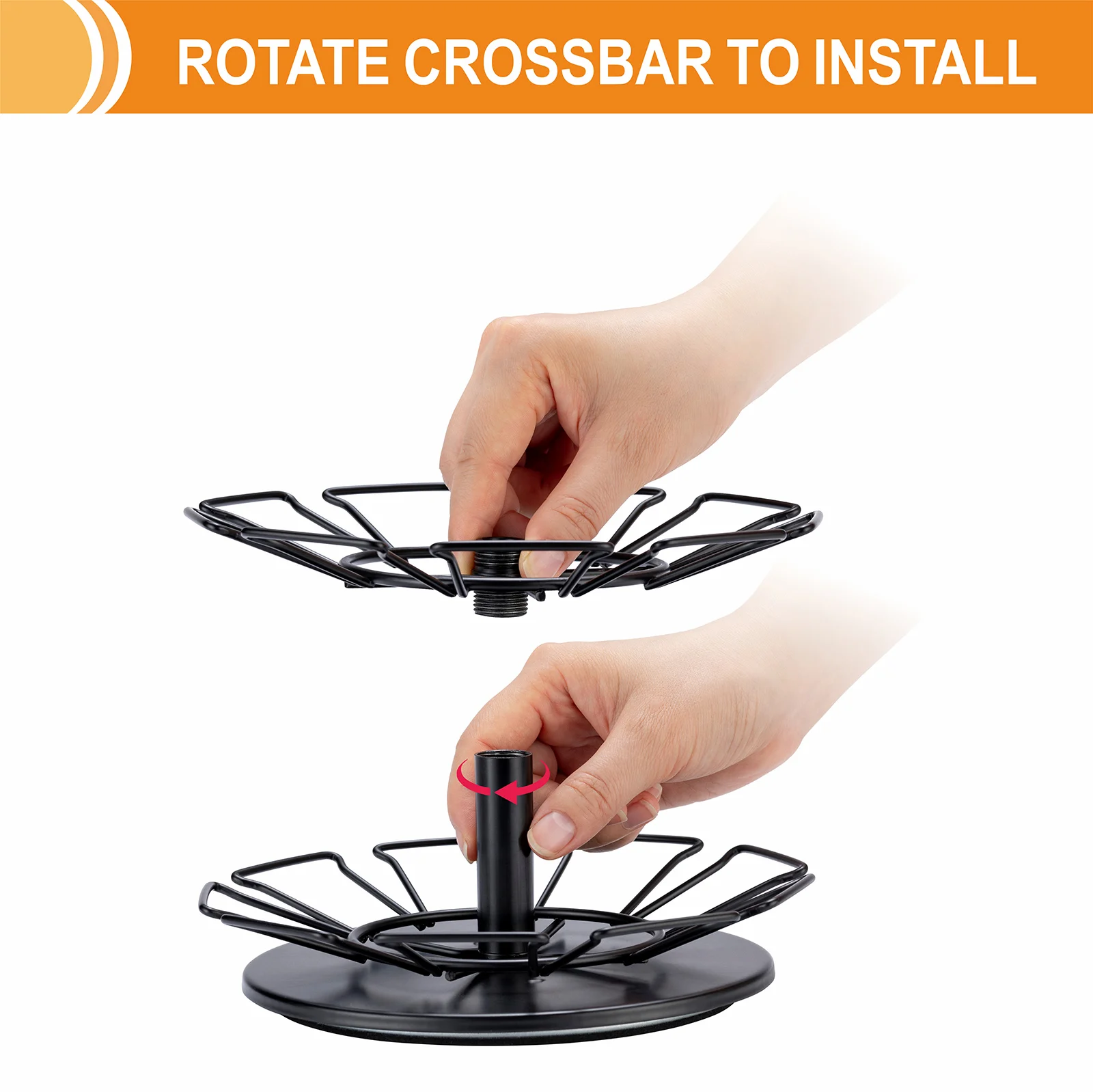 Modern 3-Tier Black Metal Coffee Pod Carousel Holder 360-Degree Spinning 27 Pods K-Cups Storage Rack for Kitchen Use Box Packed