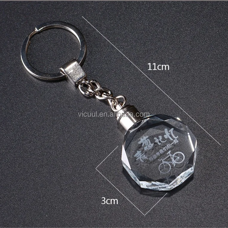 Wholesale Various Car Brands LED light Crystal Car Keychain