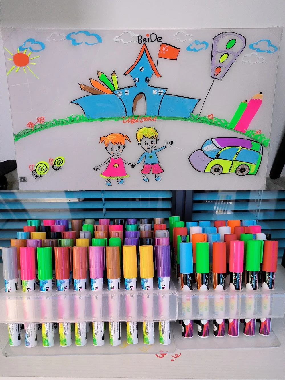 6mm Fluorescent Pen Liquid Chalk Marker For School Art Painting Gift Stationery