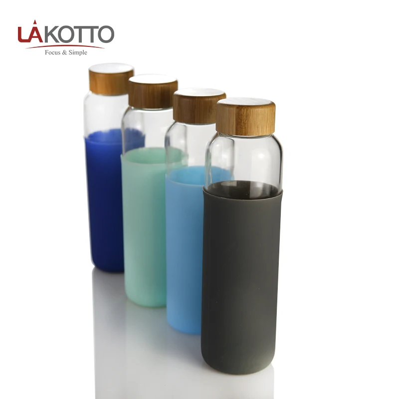 Стеклянная бутылка для воды с защитой от протечек