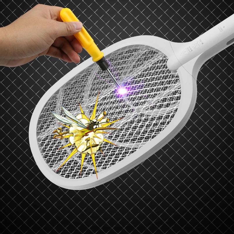 New Arrival UV Mosquito Killer Lamp Electric Rechargeable Mosquito Killer 2 In 1 Swatter Fly Bug Zapper Electronic