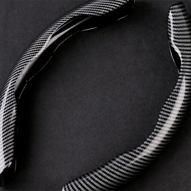 Car interior carbon fiber grain steering wheel cover handle cover