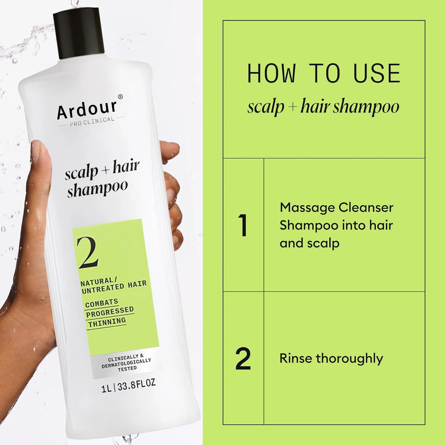 Hair Thickening Shampoo For Natural Hair with Progressed Thinning