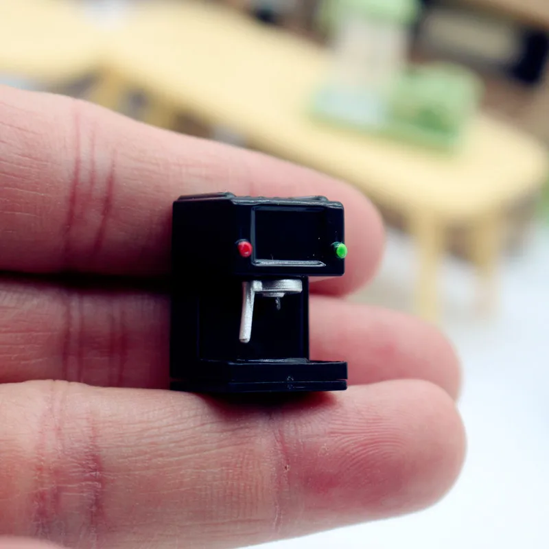 Small Size Coffee Machine Miniature Model 1:12 Coffee House Miniatures Toy