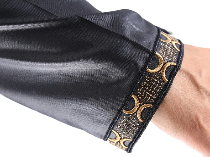 2022 New Qatar Dubai Embroidered Muslim Robe Zipper Version Leader Floret Arab Men Abaya Wholesale Custom