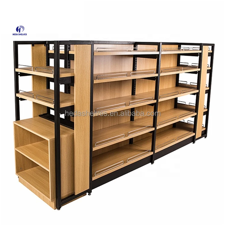 Wine Shelves Commercial Wooden Metal Storage Shelf Wood Shelves For Retail Store