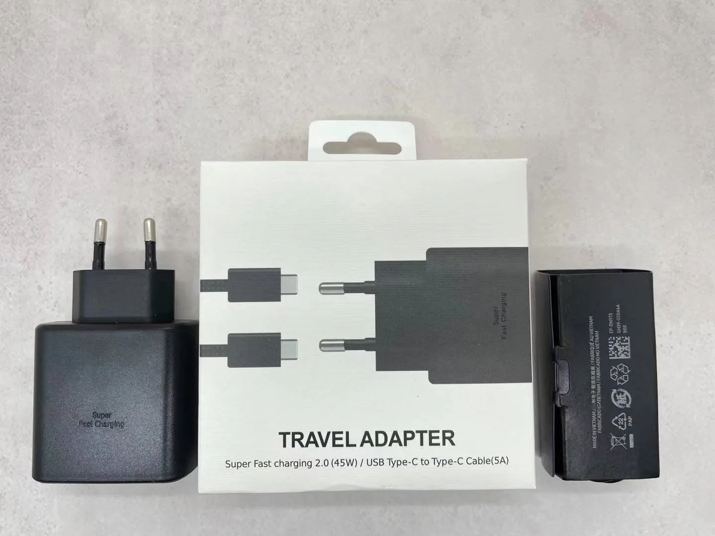 Original 45W Super Fast Charger Pd Quick Charge Adapter Type C For Samsung Galaxy S22 S20 Plus S20 Ultra Note 10 A90 A80 Tab S7+