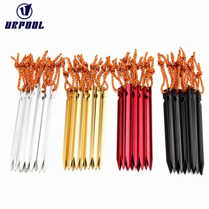 Hot sale tent pegs aluminum tent stakes camping tent pegs sticks Garden Landscape Stakes