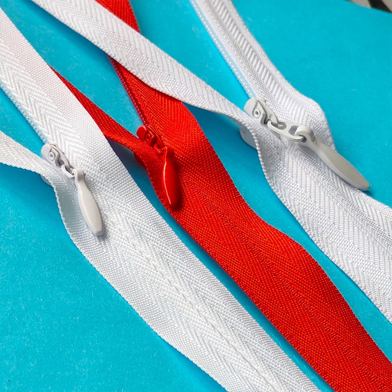 Custom #3 #4 #5 Close End Colorful Nylon Invisible Zipper Roll For Garments Pants Or Dress Skirt Nylon Zip Tape