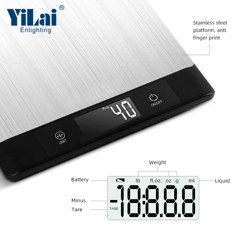 New Smart Blue tooth Nutrition Scale with 649 Kinds Food Datas Digital 5kg Multifunction Food Weighing Kitchen Scale