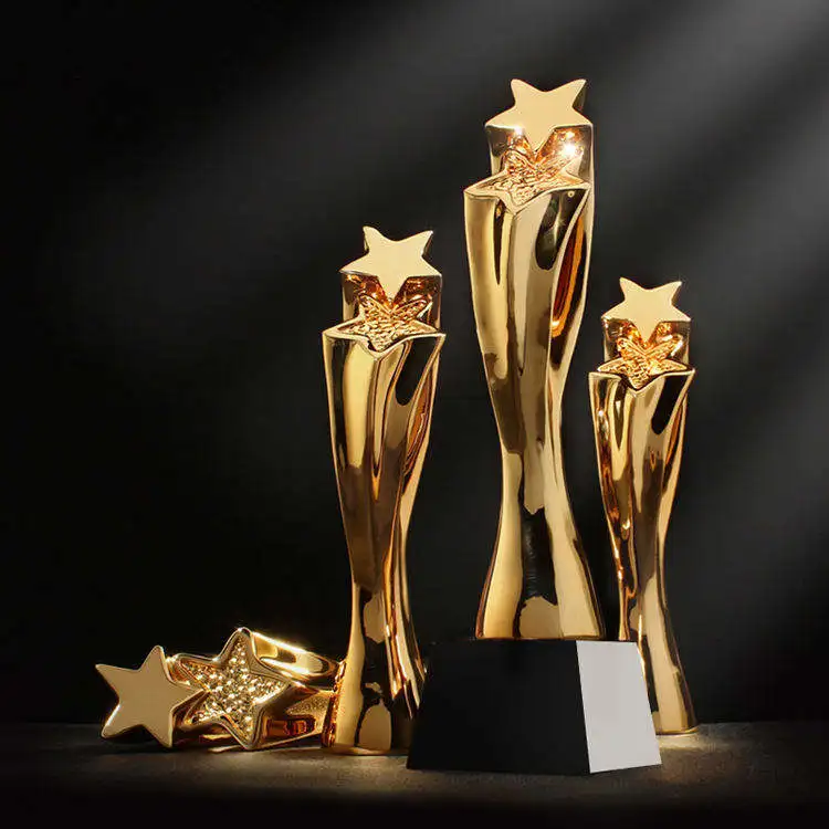 New 2023 Item Star resin award black crystal trophy for Souvenir