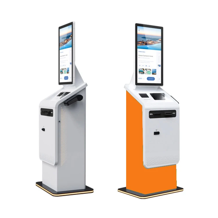 Crtly 32inch Self Service Touch Screen Kiosk Card Dispenser Passport Reader Kiosk Cash Payment Kiosks Currency Exchange Machine