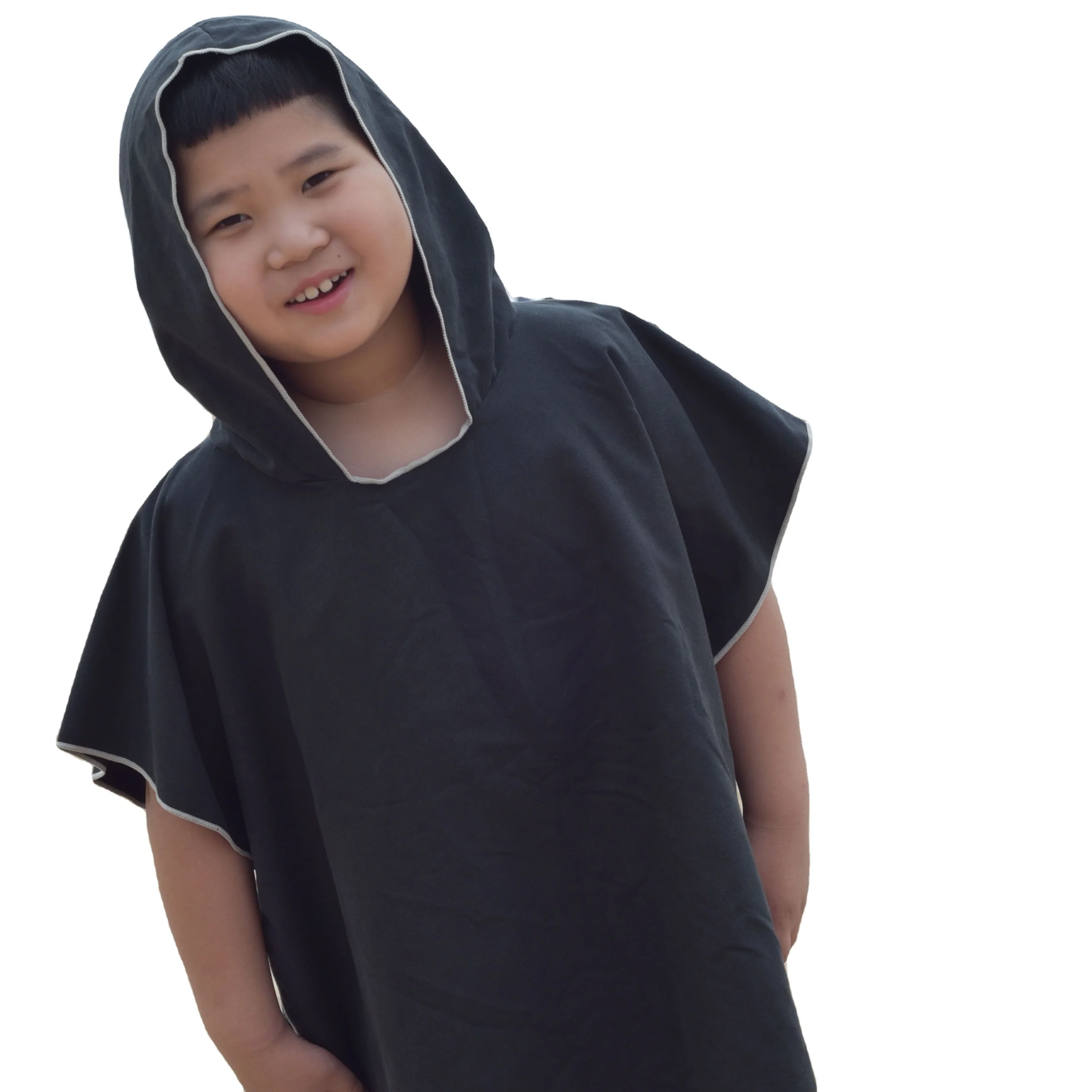 quick dry custom printed microfiber suede beach towel poncho robe hooded boys girls surf poncho high quality Hooded beach towel