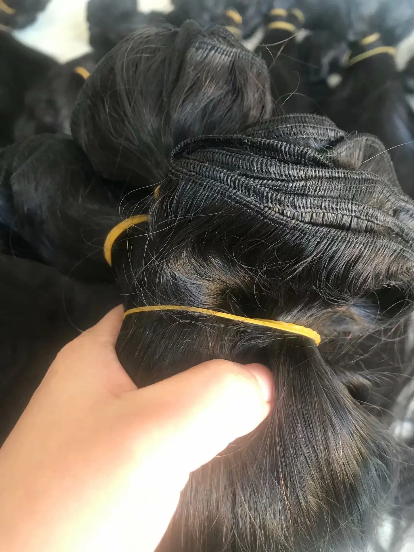 raw virgin weft human hair one donor unprocessed weaving hair extension