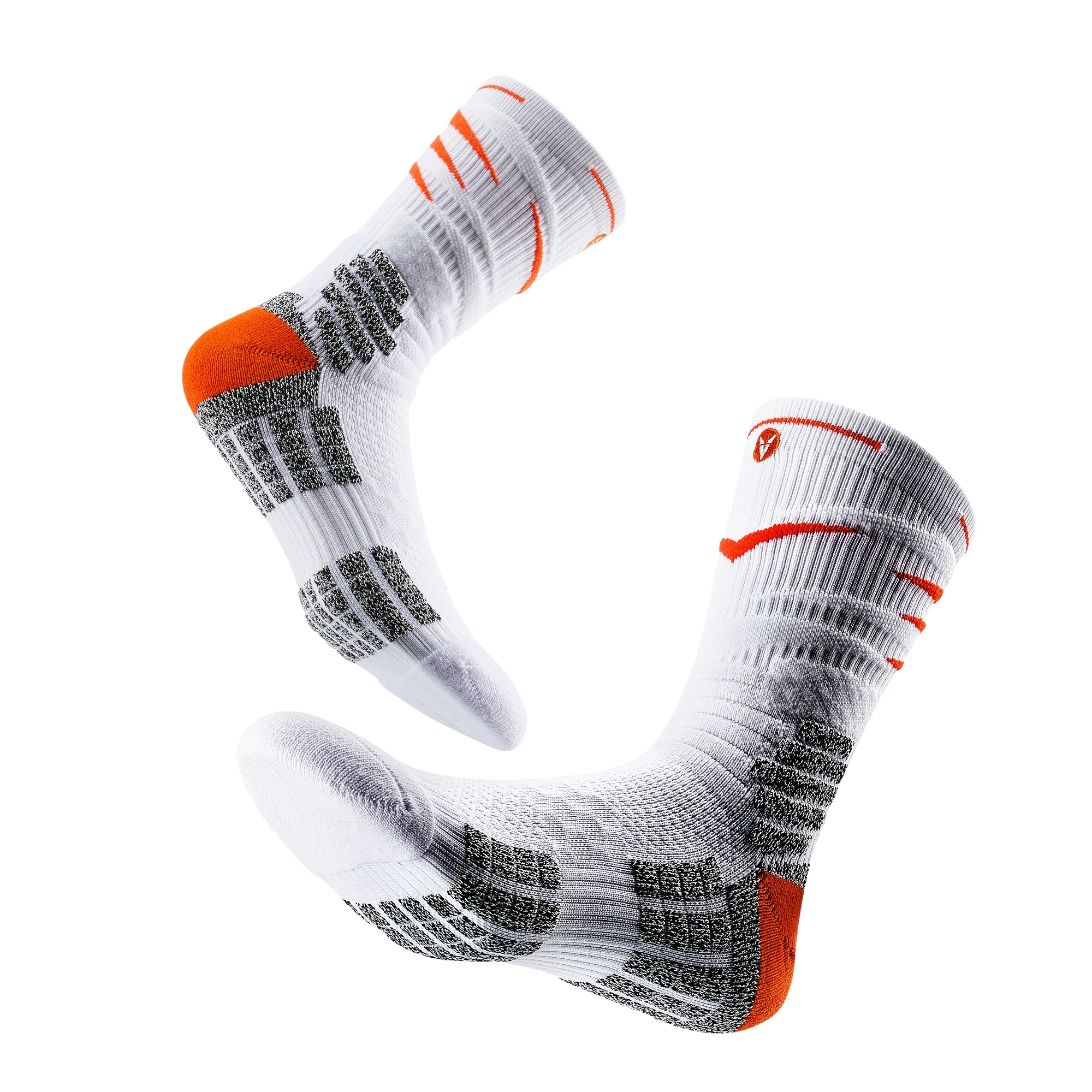 VEIDOORN High Quality Thick Crew Sport Socks Custom Logo Running Basketball Workout Compression Cushioned Grip Athletic Socks