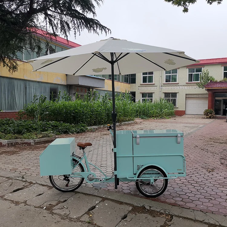 Cheapest 200L freezer ice cream tricycle/Dutch bike/tribike maker for sale